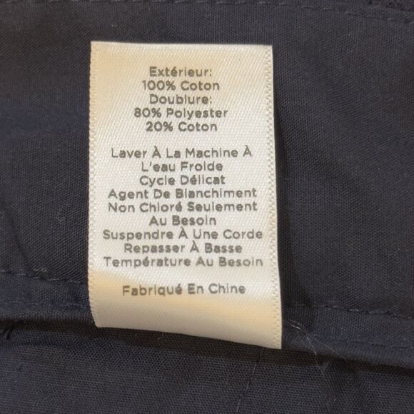 Talbots Womens Signature Eyelet Pants Navy Blue Cut Out Slim Cotton Preppy‎ Sz 6 - Picture 13 of 13